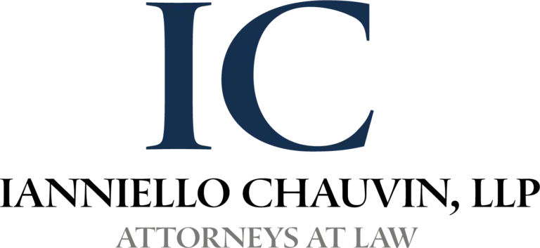 The Ianniello Chauvin, LLP law firm logo featuring a large dark blue "IC" above the firm name and the text "Attorneys at Law."